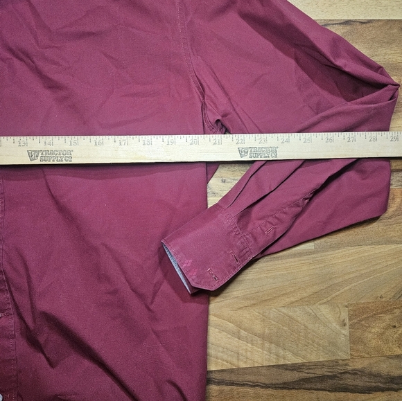 Robert Graham X Shirt Men's Medium Long Sleeve Button Up Flip Up Cuffs Red - Picture 7 of 9